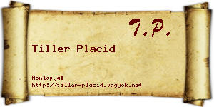 Tiller Placid névjegykártya